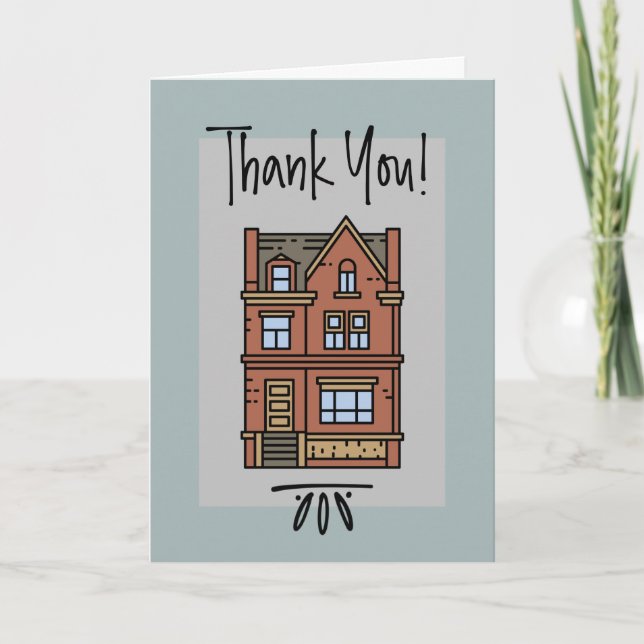 Personalised Neigborhood New Home Thank You Card (Front)