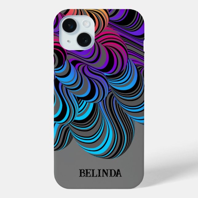 Personalised Neon Colourful Flowing Case-Mate iPhone Case (Back)