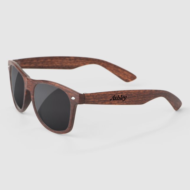 Personalised neon green dark lense sunglasses (Left)