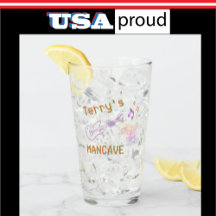 Personalised Neon Mancave 🍺 Faux Tavern Club 