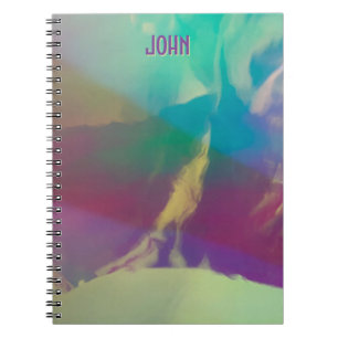 Personalised Neon Notebook – Luminous Art Deco