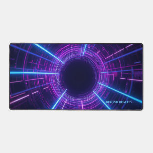 Personalised Neon Retro-Futuristic Gateway Desk Mat