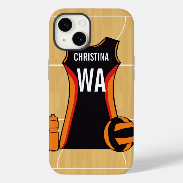 Personalised netball device case (Back)