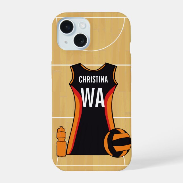 Personalised netball smartphone case (Back)