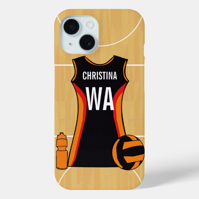 Personalised netball smartphone case (Back)