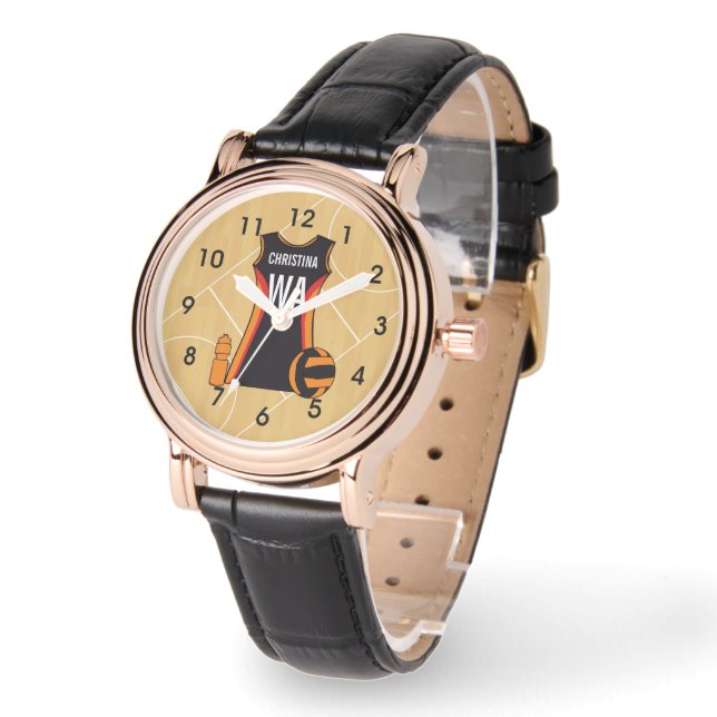 Personalised Netball Watch (Angle)