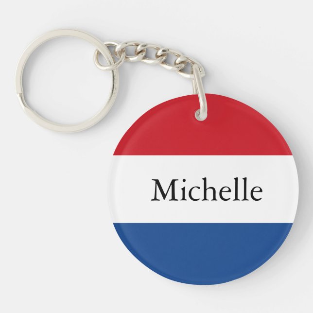 Personalised Netherlands Flag Keychain (Front)