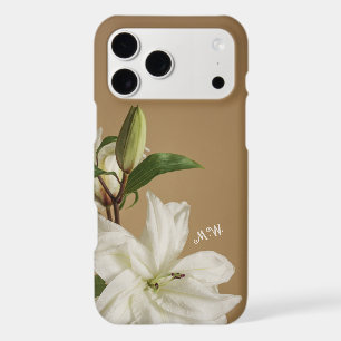 Personalised Neutral Botanical Lily Monogram