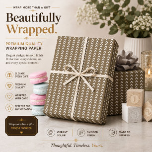 Personalised Neutral Knit Wrapping Paper