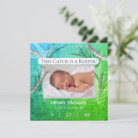 Personalised New Baby Fishing Announcement