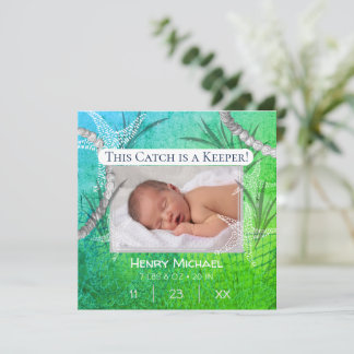 Personalised New Baby Fishing Announcement