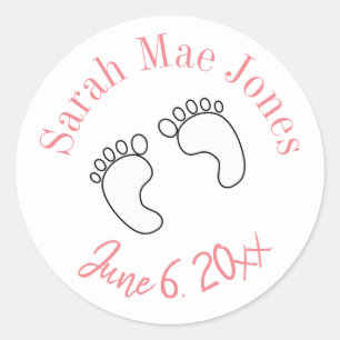 Personalised new baby stickers 