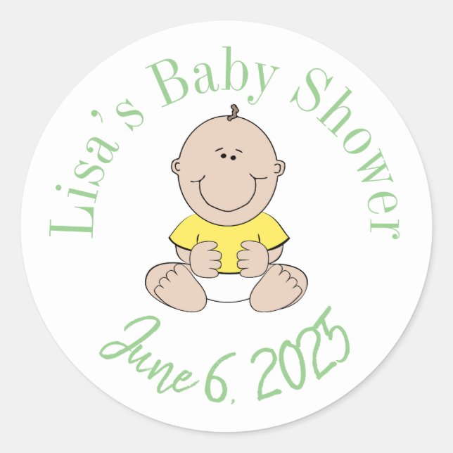 Personalised new baby stickers  (Front)