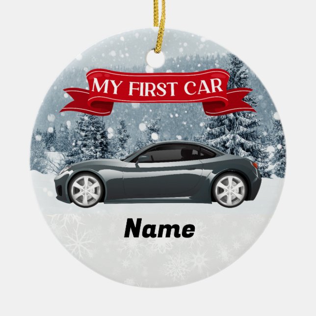 Personalised New Car Ornament (Front)