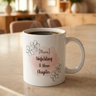 Personalised New Chapter Birthday Coffee Mug