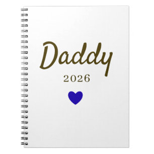 Personalised New Daddy Love Design with Year Notebook