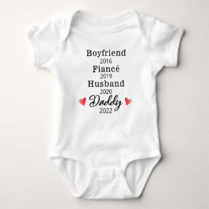Personalised New Daddy Pregnancy Announcement Baby Bodysuit