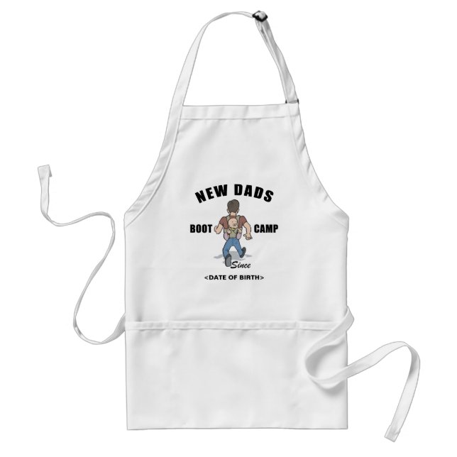 Personalised New Dads Boot Camp Gift Standard Apron (Front)