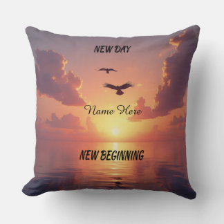 Personalised New Day Throw Pillow 20 x 20