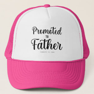 Personalised New Father Blue Trucker Hat