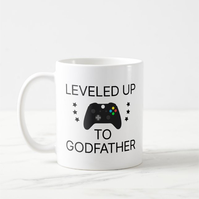 Personalised New Godfather Pregnancy Announcement  Coffee Mug (Left)