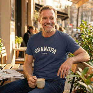 Personalised New Grandpa Est Date Father's Day Tri-Blend Shirt