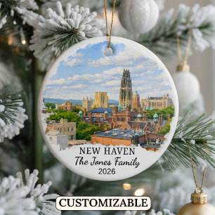 Personalised New Haven Ornament Custom Connecticut