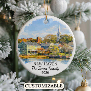 Personalised New Haven Ornament Custom Connecticut