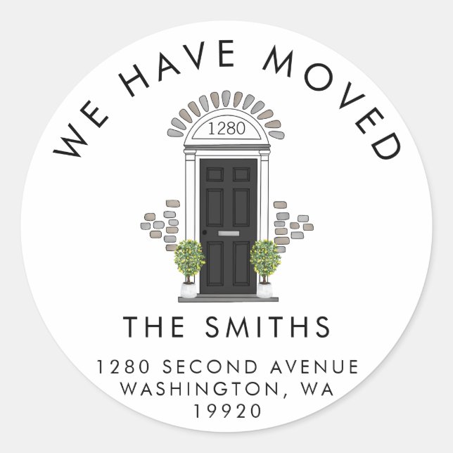 Personalised New Home Address Label Sticker (Front)