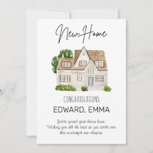 Personalised New Home Congratulations Card