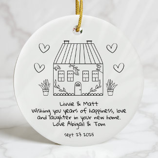 Personalised New Home Keepsake Moving House Ceramic Tree Decoration