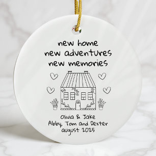 Personalised New Home Keepsake Moving House Ceramic Tree Decoration