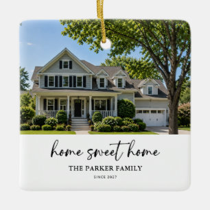 Personalised New Home New House Photo Christmas Ceramic Ornament
