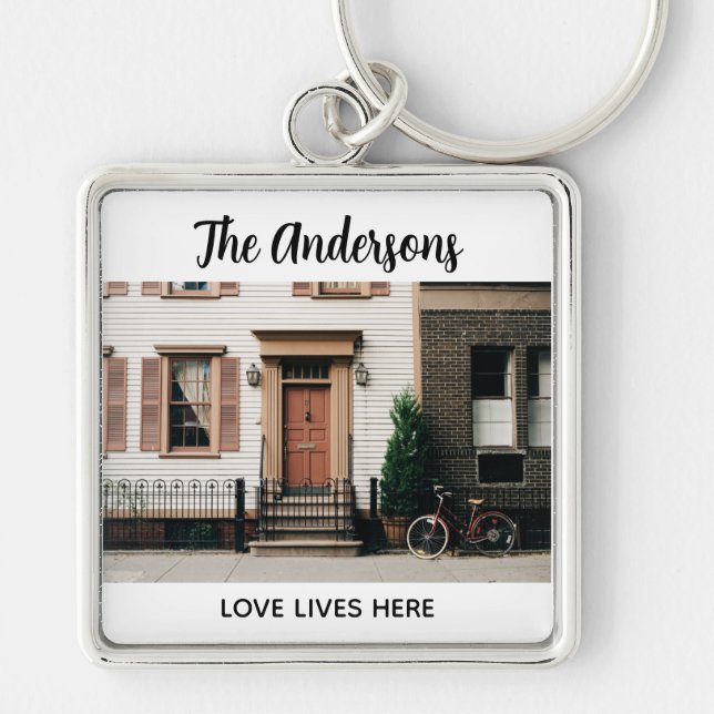 Personalised New Home Photo Key Ring (Front)
