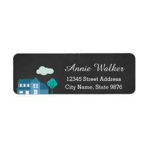 Personalised New Home Return Address Label