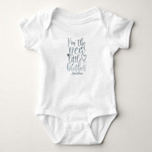 Personalised New Little Brother White Baby   Bodysuit