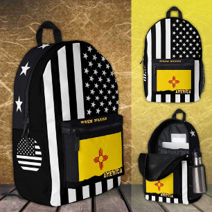 Personalised New Mexico Flag bag, American Flag Printed Backpack