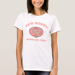 Personalised New Mummy Baby Girl T-Shirt