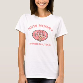 Personalised New Mummy Baby Girl T-Shirt