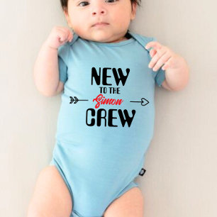 Personalised New to the Crew Baby Bodysuit