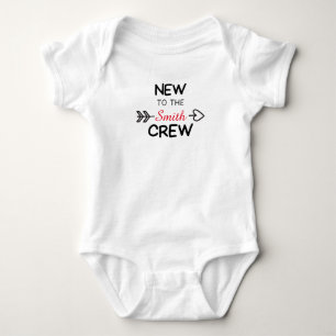 Personalised New To The Crew ,bodysuit New To The Baby Bodysuit
