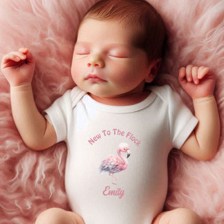 Personalised New To The Flock Baby Bodysuit