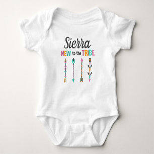 Personalised New To The Tribe Native American Baby Bodysuit