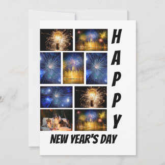 Personalised New Year's Day 9  Photo Collage  Invitation