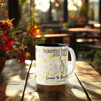 Personalised New York Memory - Line Art Landma Two-Tone Coffee Mug