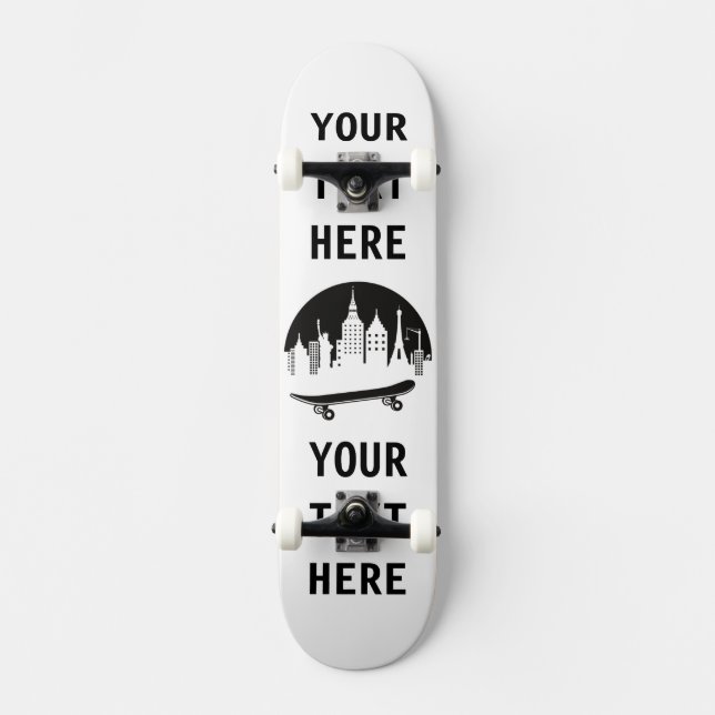 Personalised - New York with a Tiny Skateboard (Front)