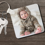 Personalised Newborn Baby Keepsake Photo Key Ring<br><div class="desc">Create your own personalised keepsake with this custom photo keychain, perfect for celebrating any special moment or memory. Whether it's a new baby photo, family, friends, pets, or a memorable occasion, you can make it yourself by adding your favourite photos to one or both sides. This versatile keychain is a...</div>