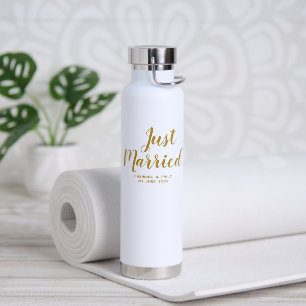 Personalised Newlywed Honeymoon Just Married Water Bottle