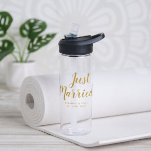 Personalised Newlywed Honeymoon Just Married Water Bottle