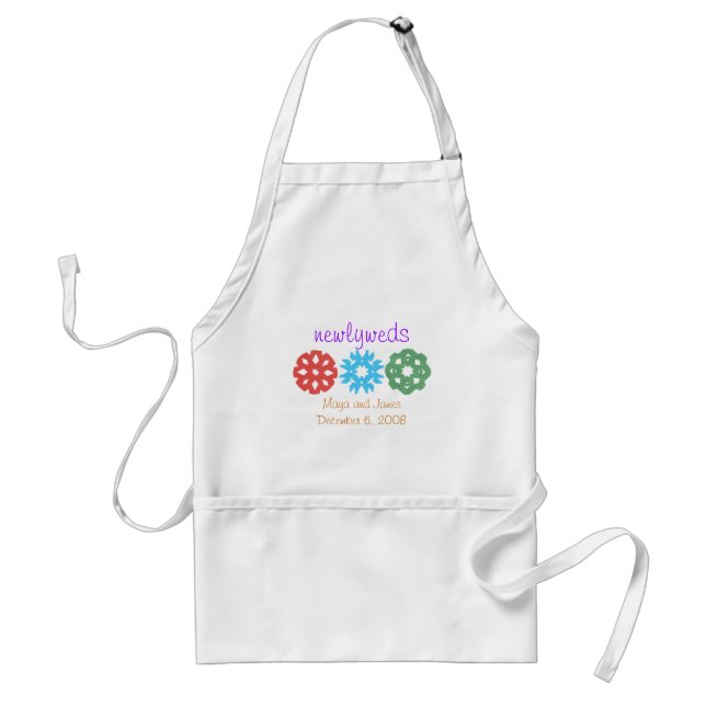 Personalised newlywed newlyweds apron (Front)